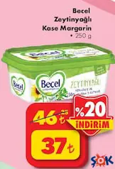 BECEL ZEYTİNYAĞLI KASE MARGARİN 250 G